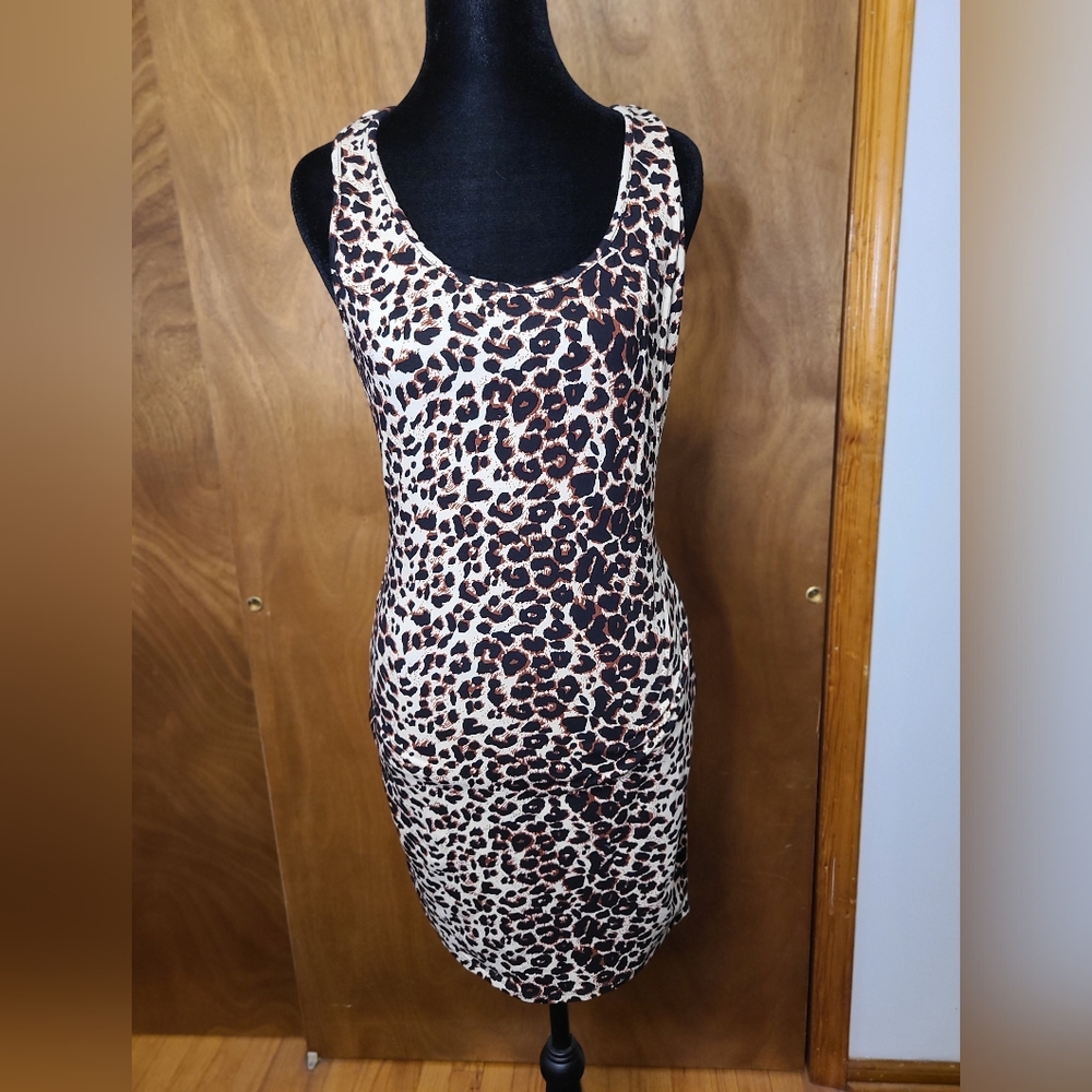 Leopard Print Sleeveless Dress